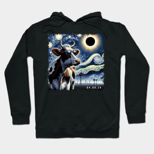 Bovine Eclipse Discovery: Unique Tee with Majestic Grazers Hoodie